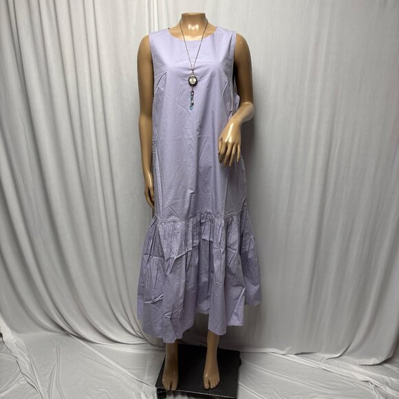 The Drop Ilana Maxi Dress Womens Medium Lavender Loose Sleeveless Wide-Hem NEW - Picture 2 of 9